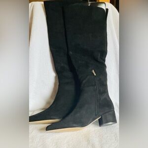 Marc Fisher Lottie Black Over the Knee Boots with Side Zipper women’s 9.5M